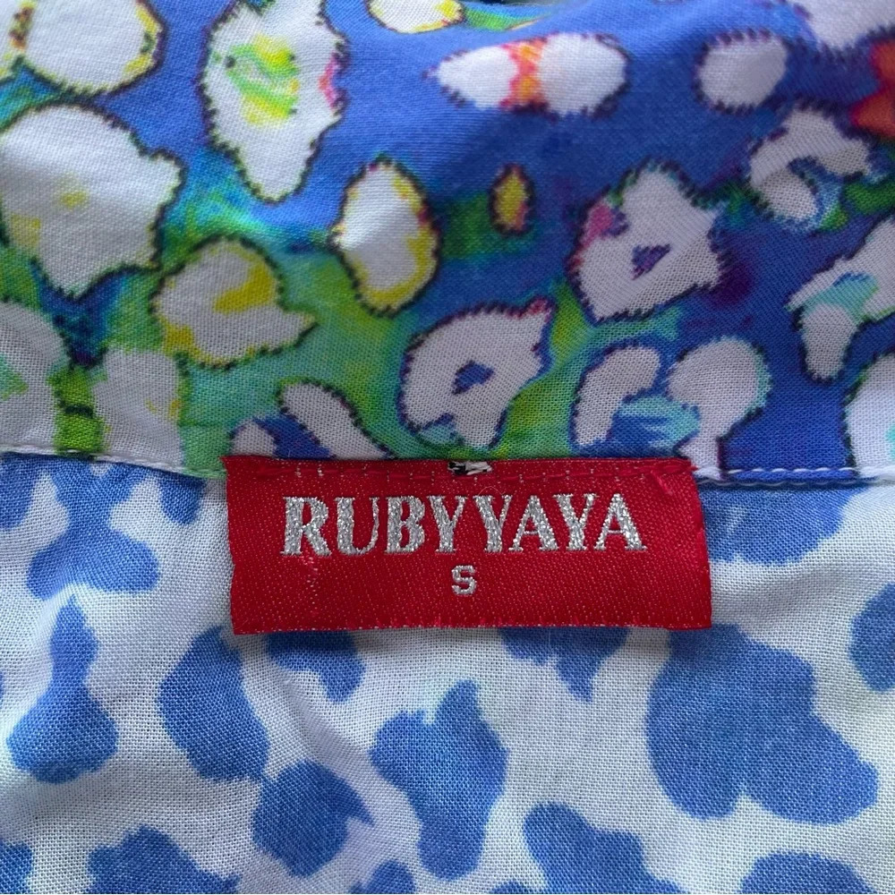 Ruby Yaya Rainbow Leopard Print Button Down Shirt… - image 8